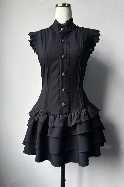 Melancholy Jellyfish Gothic Short Sleeve Dress