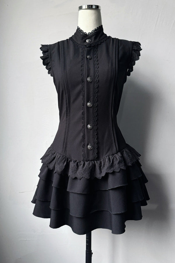 Melancholy Jellyfish Gothic Short Sleeve Dress