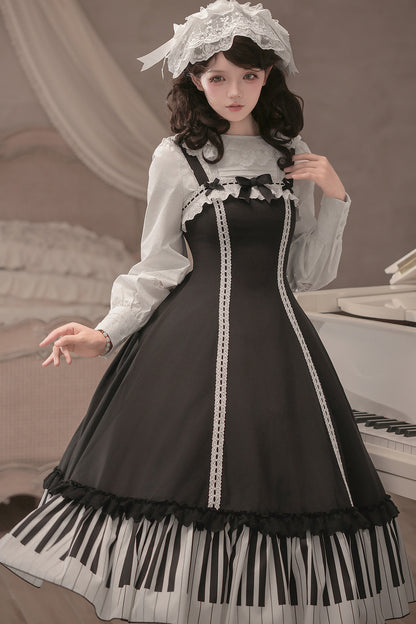 Bedrucktes Rüschenkleid- und Hemd-Set