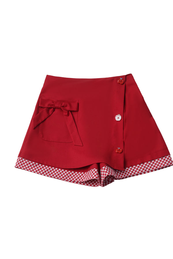 Apple Ribbon Balloon Pinafore Dress Set