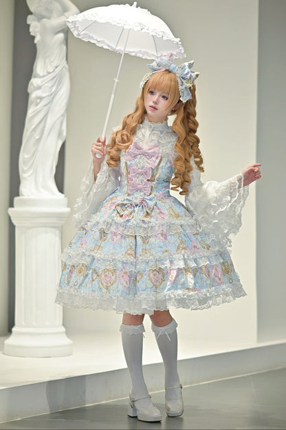Elegance Floral Wall Doll-Like JSK Dress