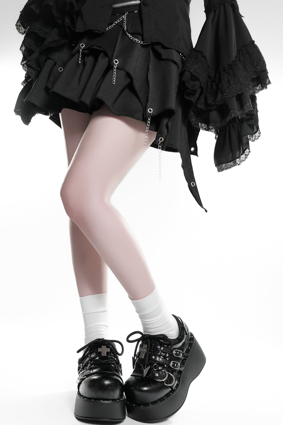 Y2K Punk Thick-Soled Leather Shoes