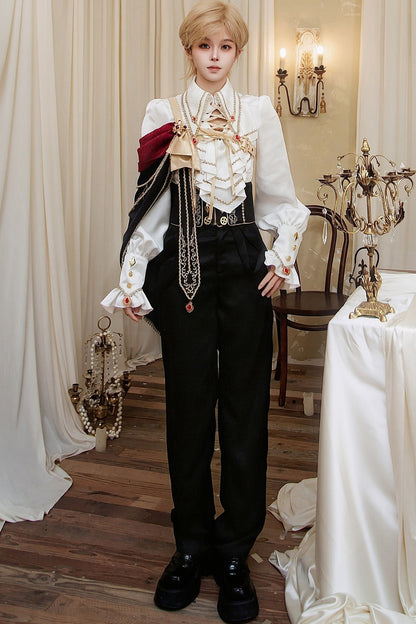 European Court Prince Top Pants Set-Up