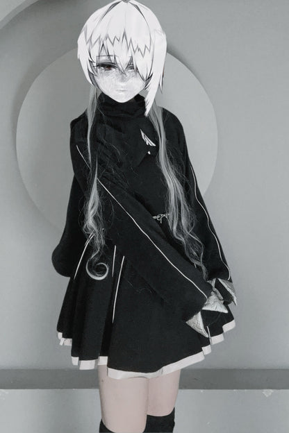 Oversize-Kapuzenoberteil mit Hasenohren und Krallen