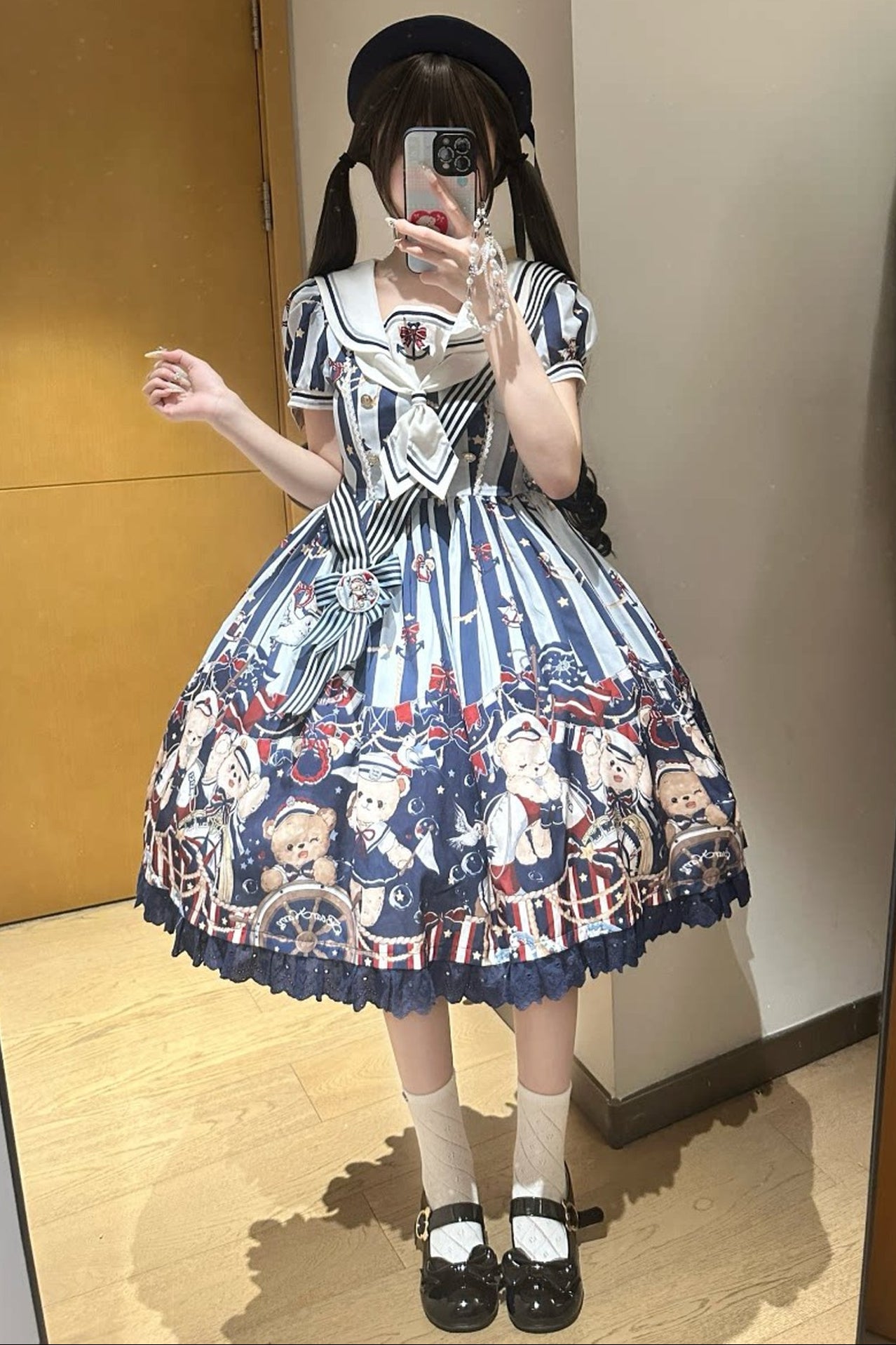 Navy Bear Sailor Collar Lolita Dress