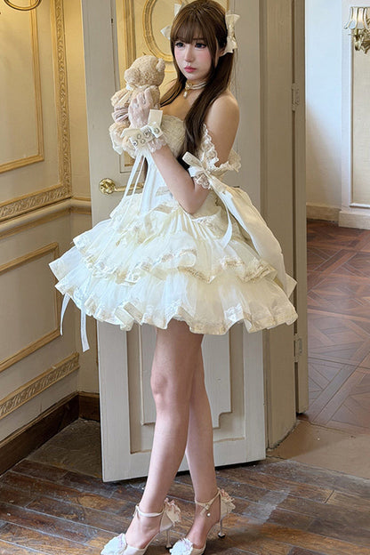 ミルクティーリボンプリンセスドレス