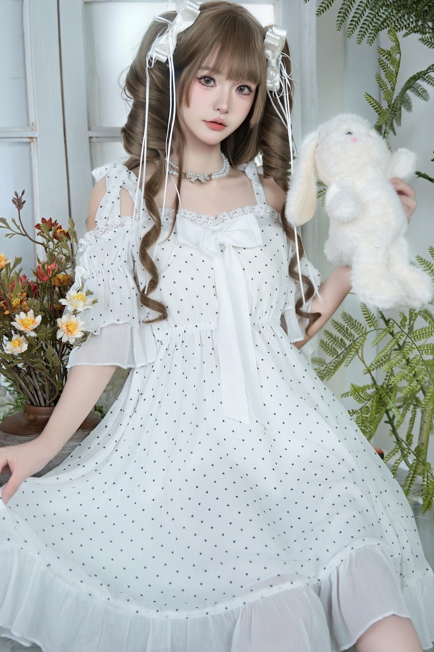 Iris Polka Dot Lace Dress
