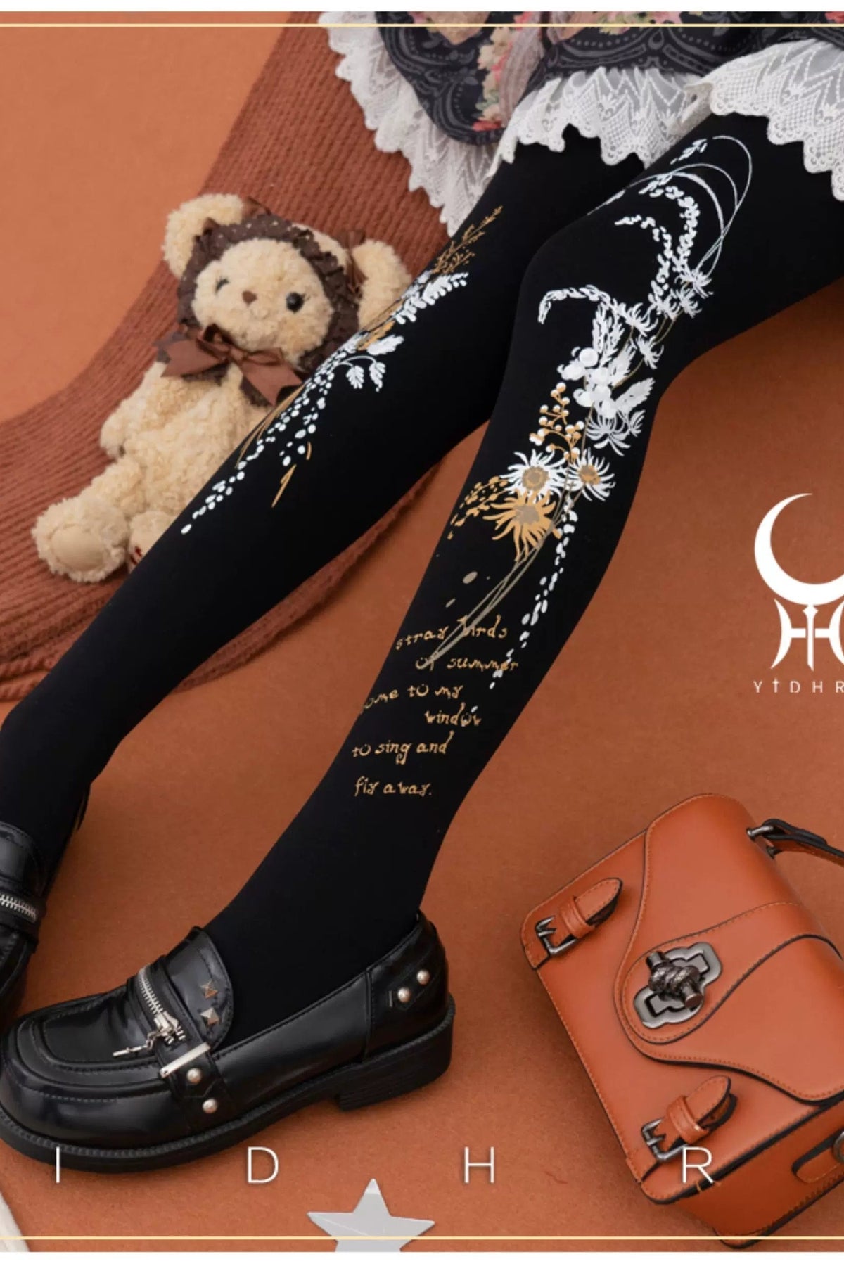 Floral Print Tights