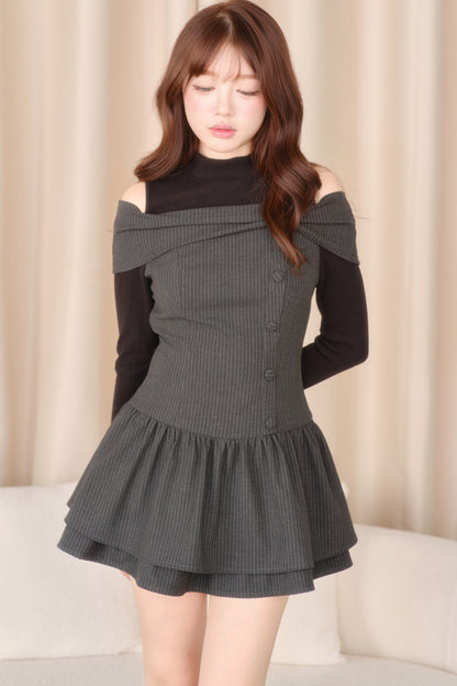 Long Sleeve Knitted Striped Dress