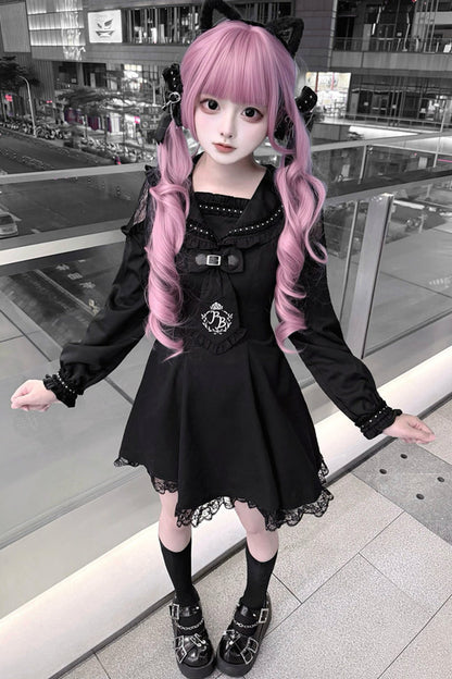 Black Lace Princess Dress+ Bag