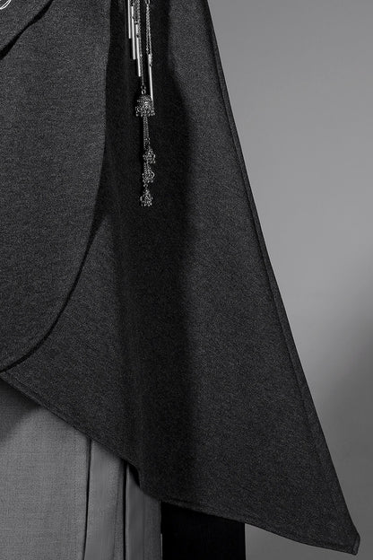 Ensemble jupe et cape en laine de style chinois