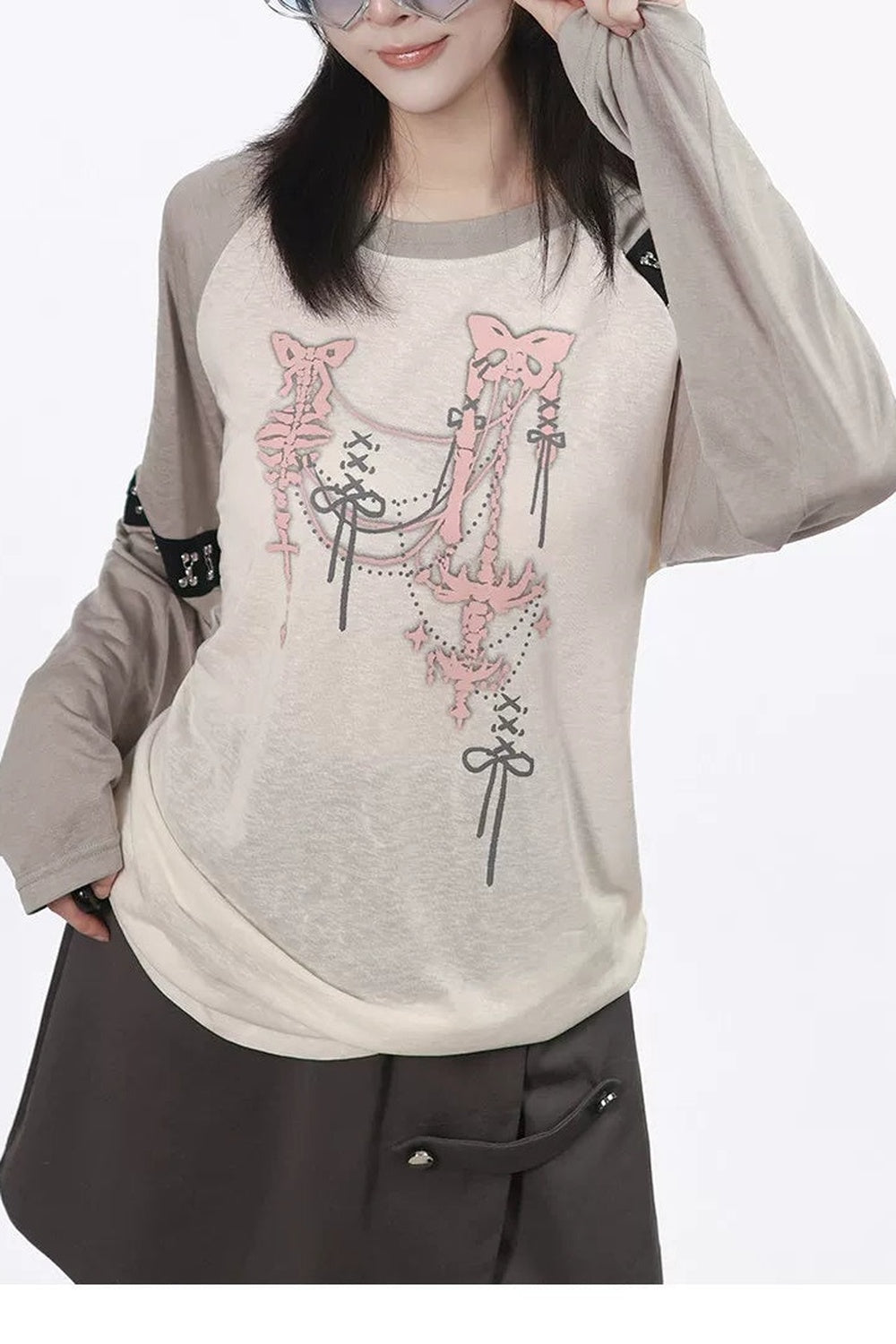 Tie-Dye Printed Sun Protection Cover-Up T-Shirt