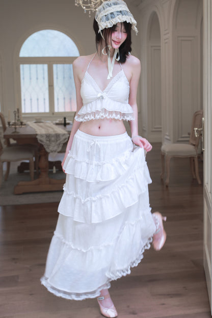 White Resort Maxi Skirt + Top