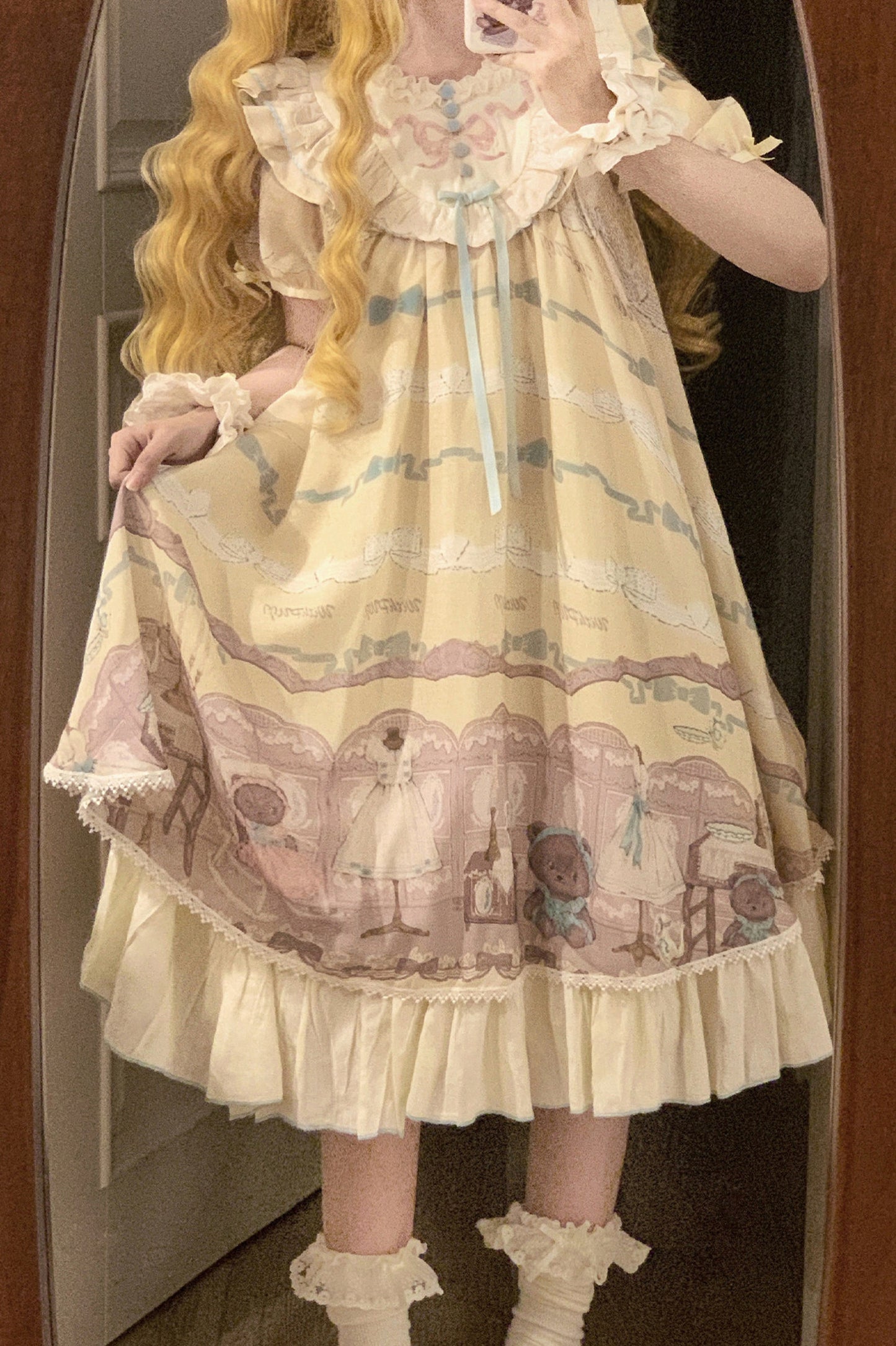 Teddy Bear Print Doll Lolita Dress