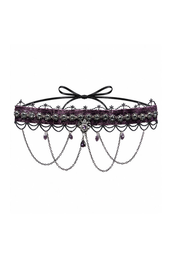 Gothic Purple Fishbone Corset