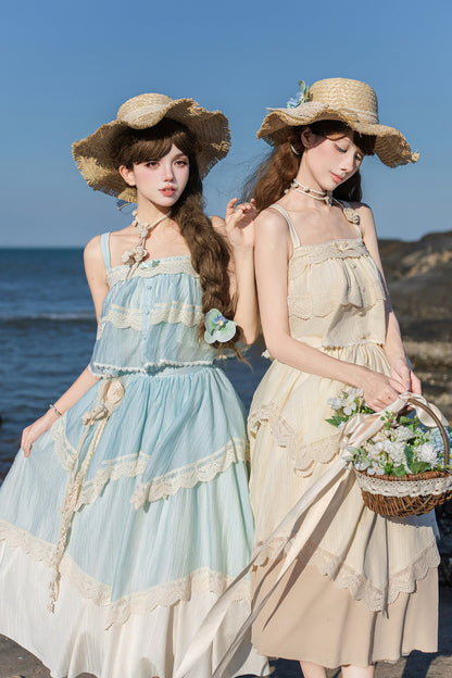 Twin Camisole And Irregular Hem Skirt Set-Up
