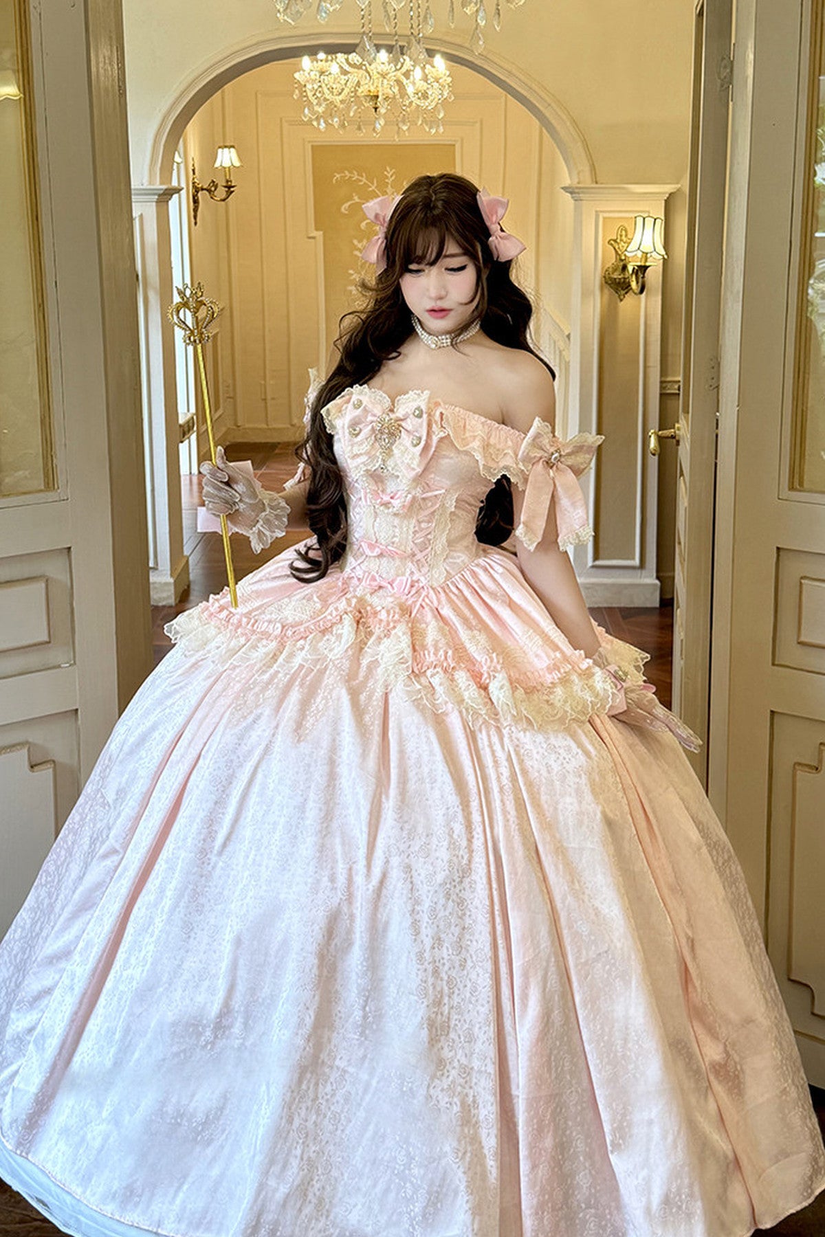 Pink Bow Gown+Accessesory