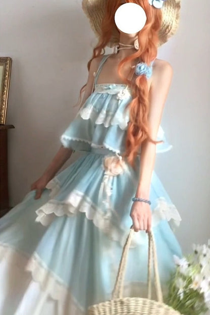 Twin Camisole And Irregular Hem Skirt Set-Up