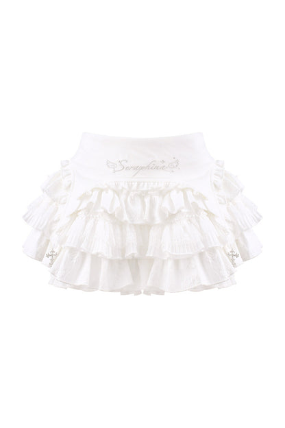 White Off-Shoulder Top and Tiered Skirt Set-Up