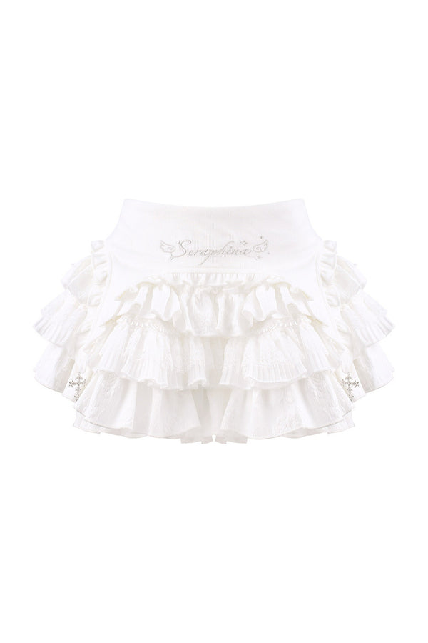 White Off-Shoulder Top and Tiered Skirt Set-Up