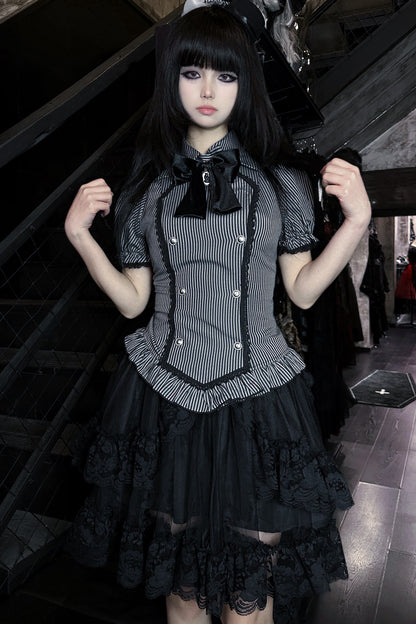Gothic Lady Puff Sleeve Top