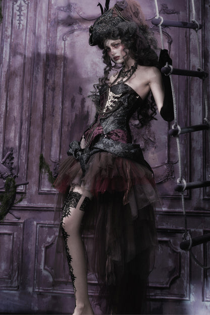Asymmetrischer Gothic-Meshrock