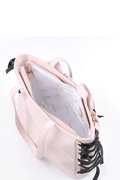 Original Ruffled Bow Handbag Tote Bag