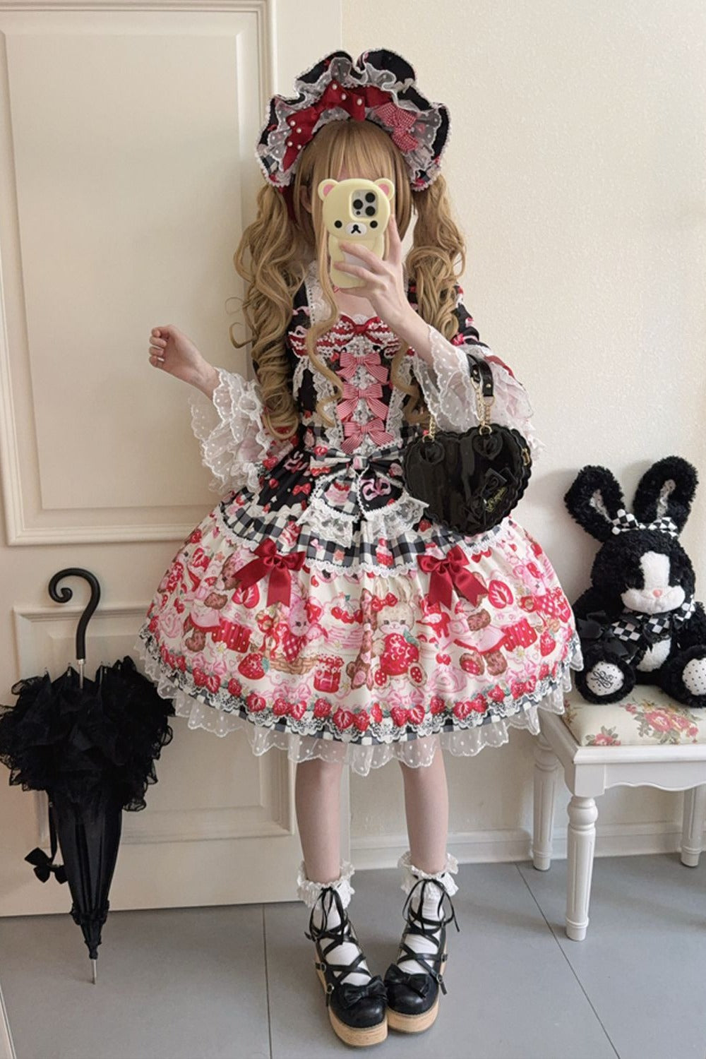Berry Rabbit Bear Long Sleeve Dress