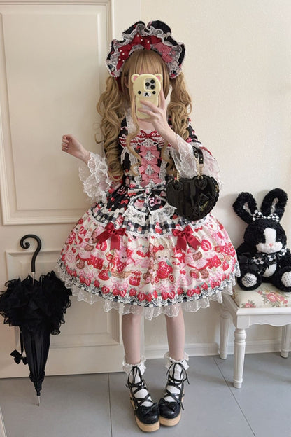 Berry Rabbit Bear Long Sleeve Dress