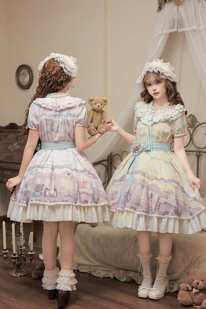 Teddy Bear Print Doll Lolita Dress