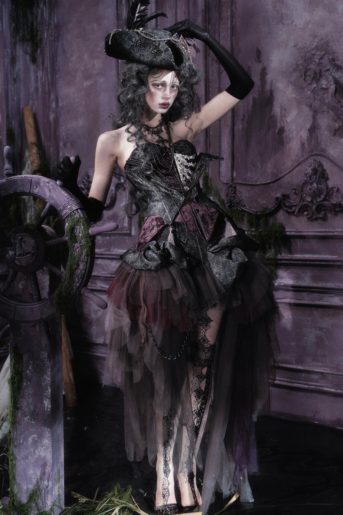 Gothic Purple Corset Dress