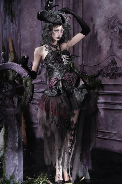Gothic Purple Corset Dress