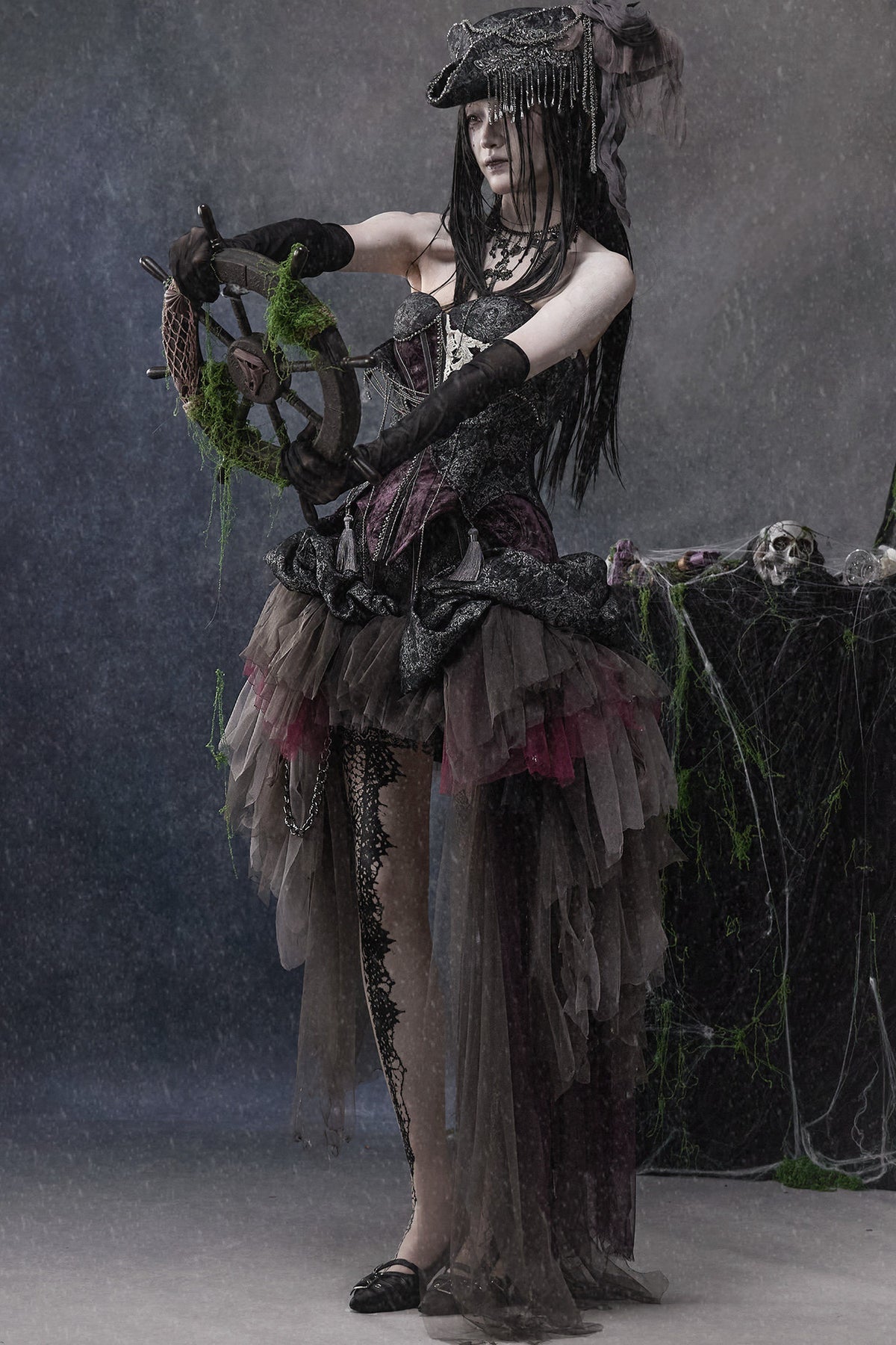 Gothic Purple Corset Dress