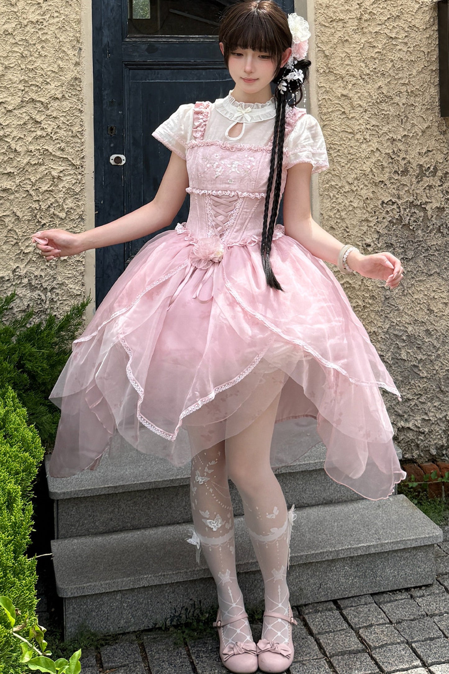 Robe de princesse chinoise romantique + accessoires