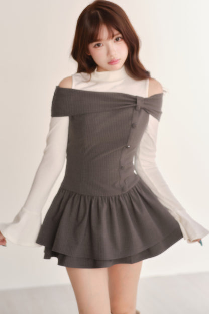 Long Sleeve Knitted Striped Dress