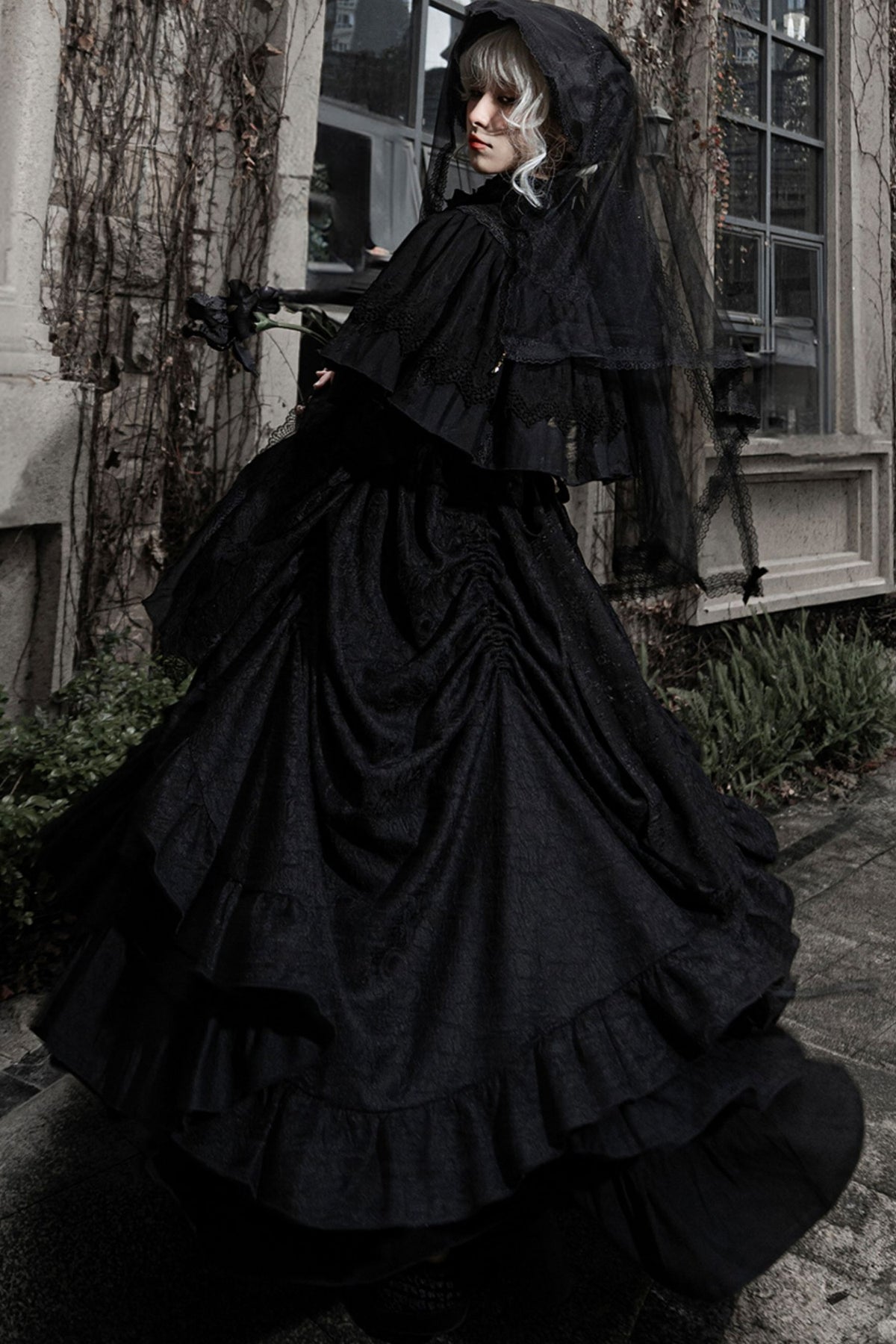 Gothic Embroidered Lolita Dress Set
