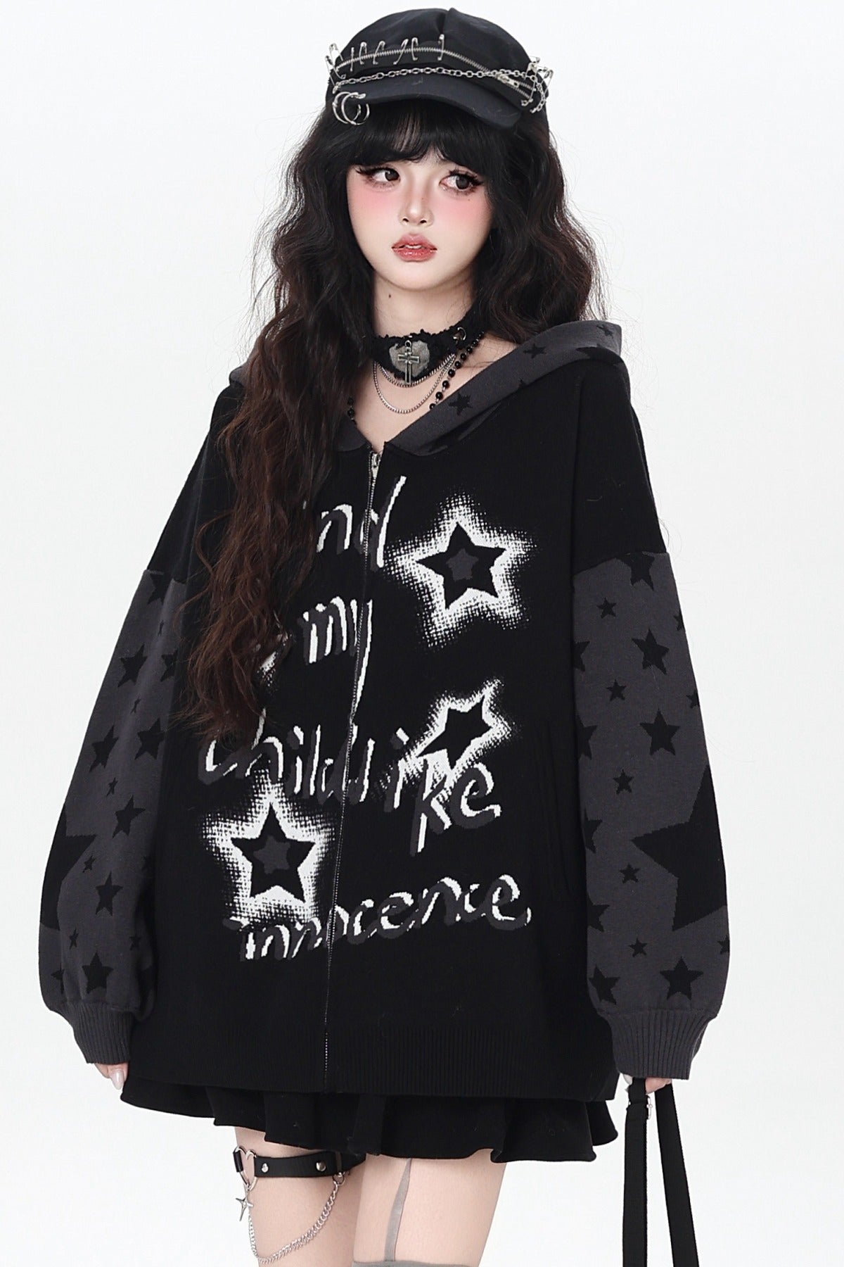 Night Stars Lantern Sleeve Cardigan