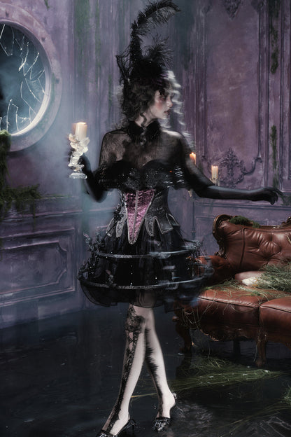 Gothic Black Lace Cape