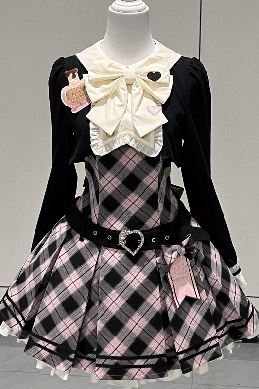 ピンクチェック学園プリンセスドレス