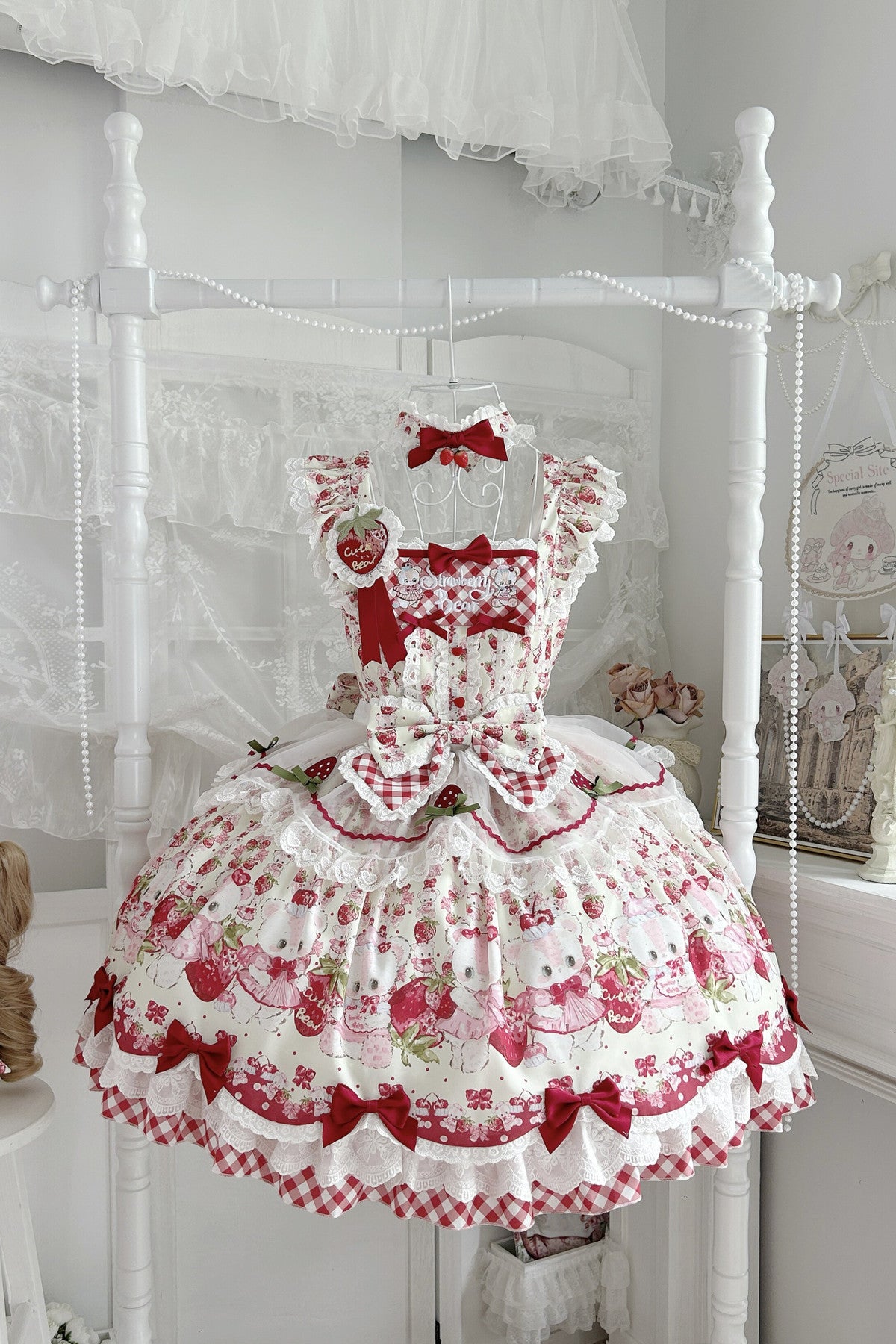 Abito Lolita Orsetto Fragola Dolce