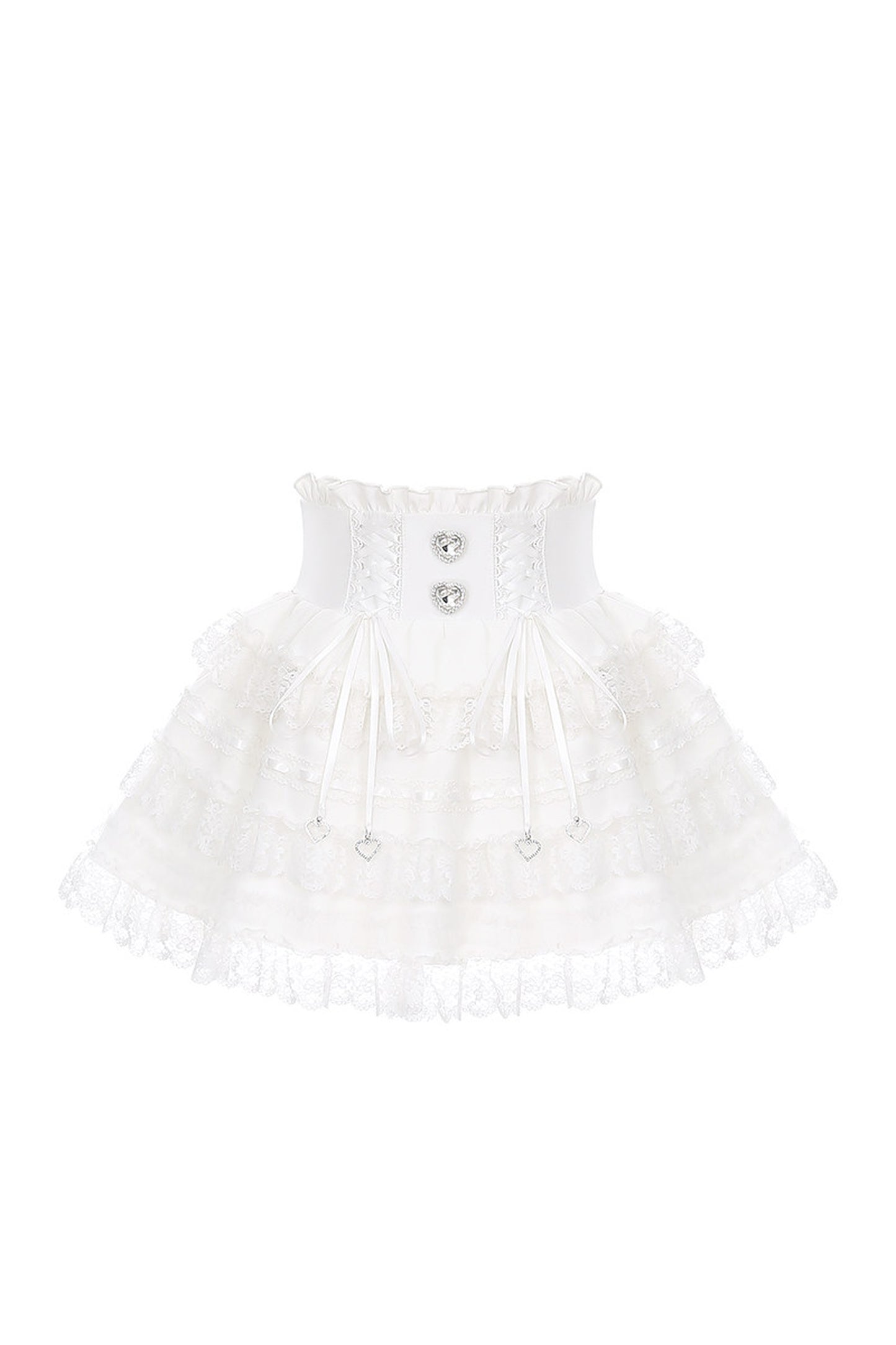 Sailor Collar Long-Sleeve Shirt and Tiered Skirt Set-Up