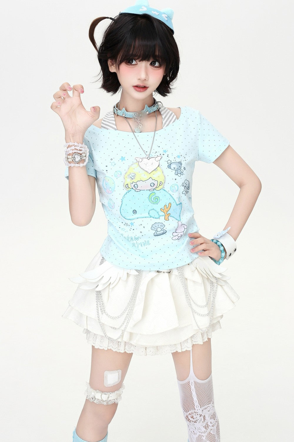 Dreamy-Cute Marine Candy Top