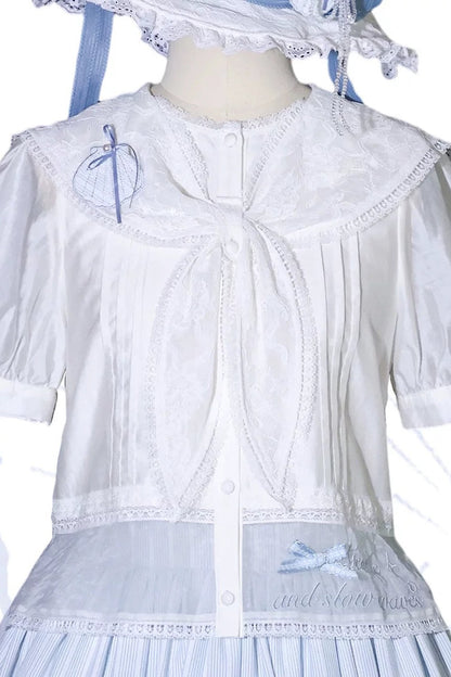 Blue Marine Fairy Lace Lolita Dress + Top + Skirt