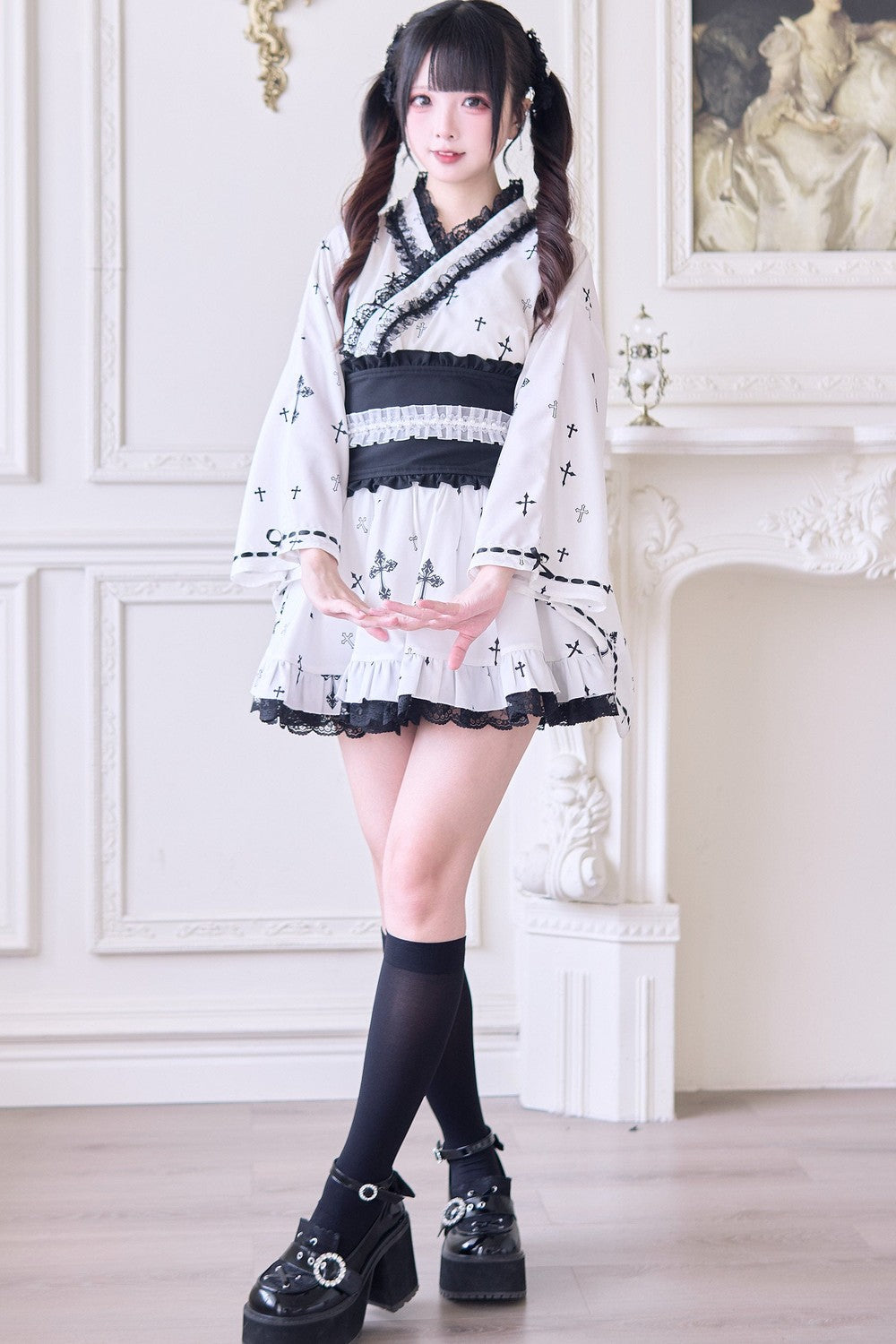 Wa-Gothic-Jirai-Yukata-Kombination