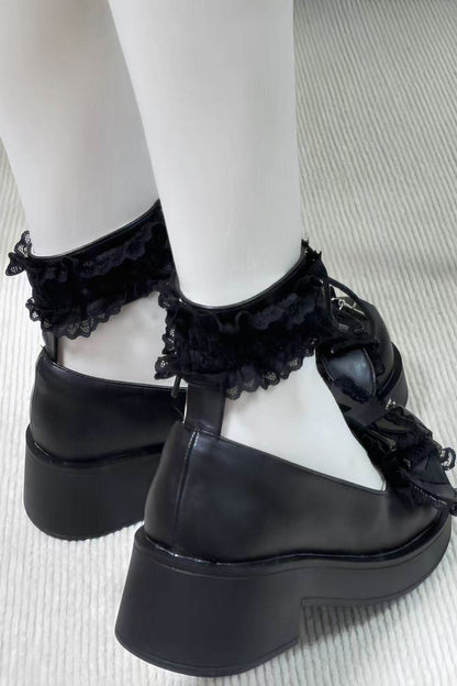 Dunkle-Nacht-Kaninchen-Mary-Jane-Schuhe