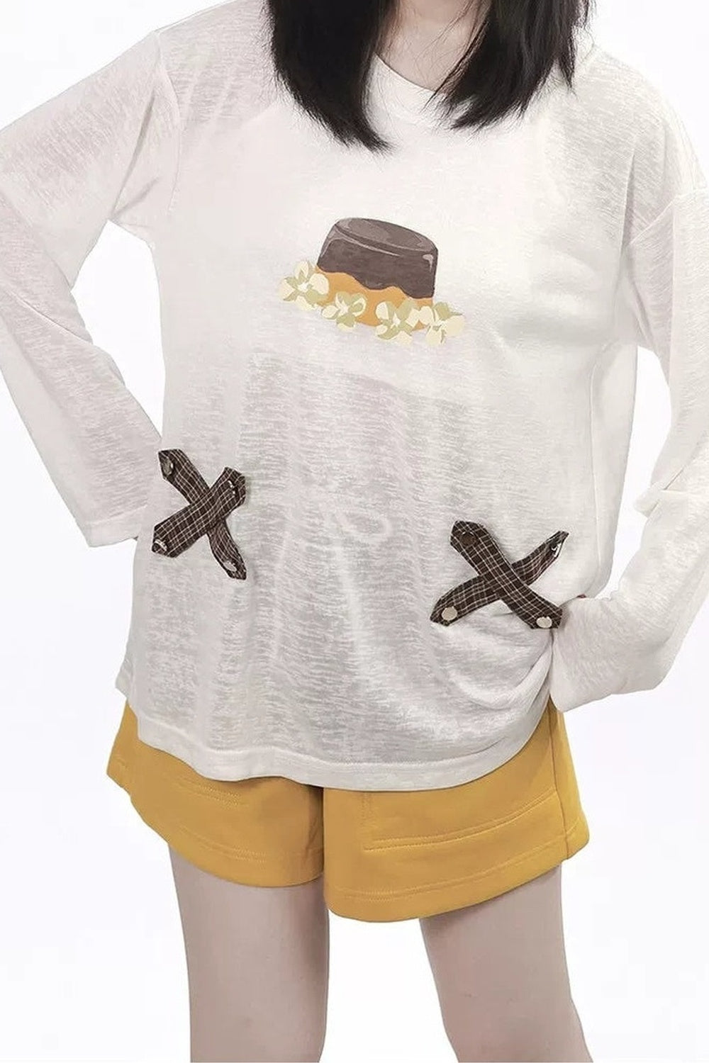 Lightweight Layered Top & Contrast Shorts Set-Up