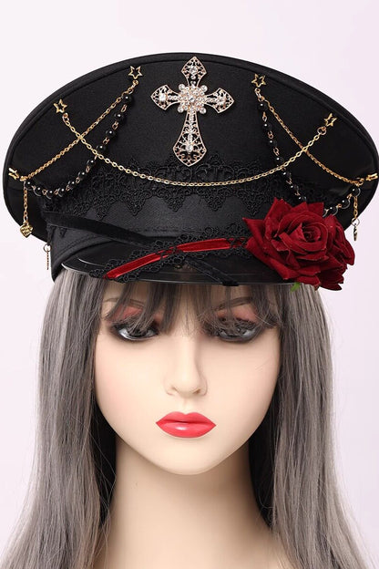 Dark Style Rose Sun Hat