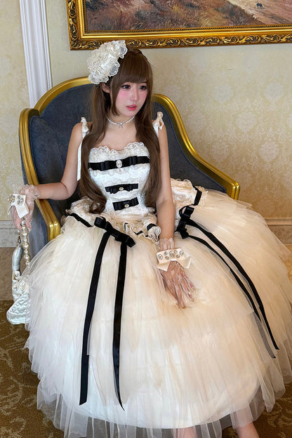 Elegant Ribbon Princess Long Dress