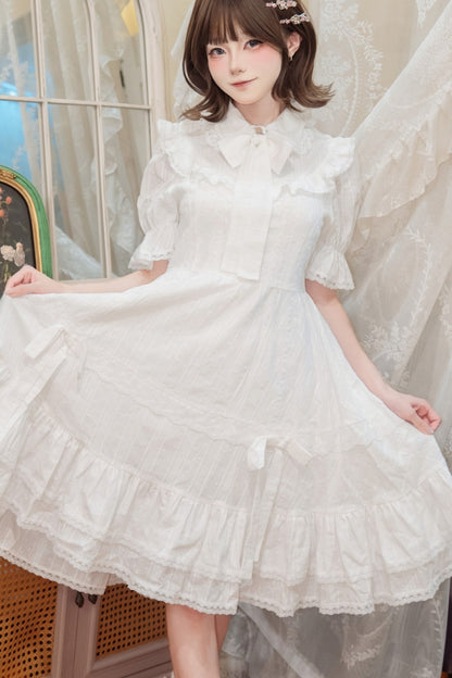 White Lace Lolita Dress