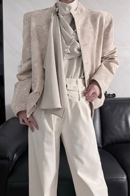 Short Jacquard Suit Jacket